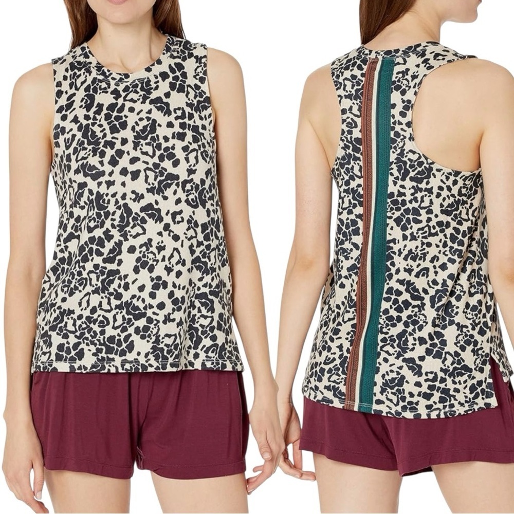 PJ Salvage Women's Loungewear Ciao Bella Tank size xs cheetah print sleeveless